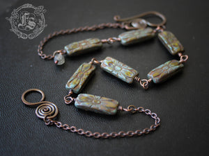 Seven Wonders Necklace in Art Nouveau Czech Glass.