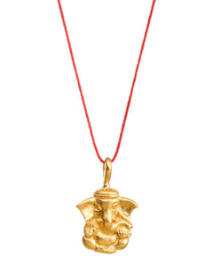 Dogeared | Ganesh Charm Silk Necklace