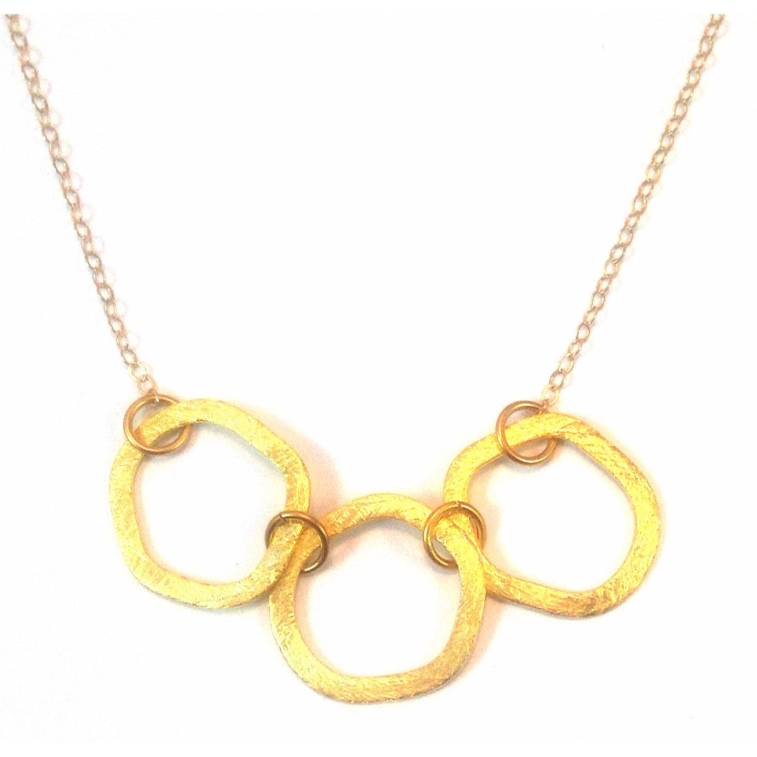 Triple Linked Ring Necklace