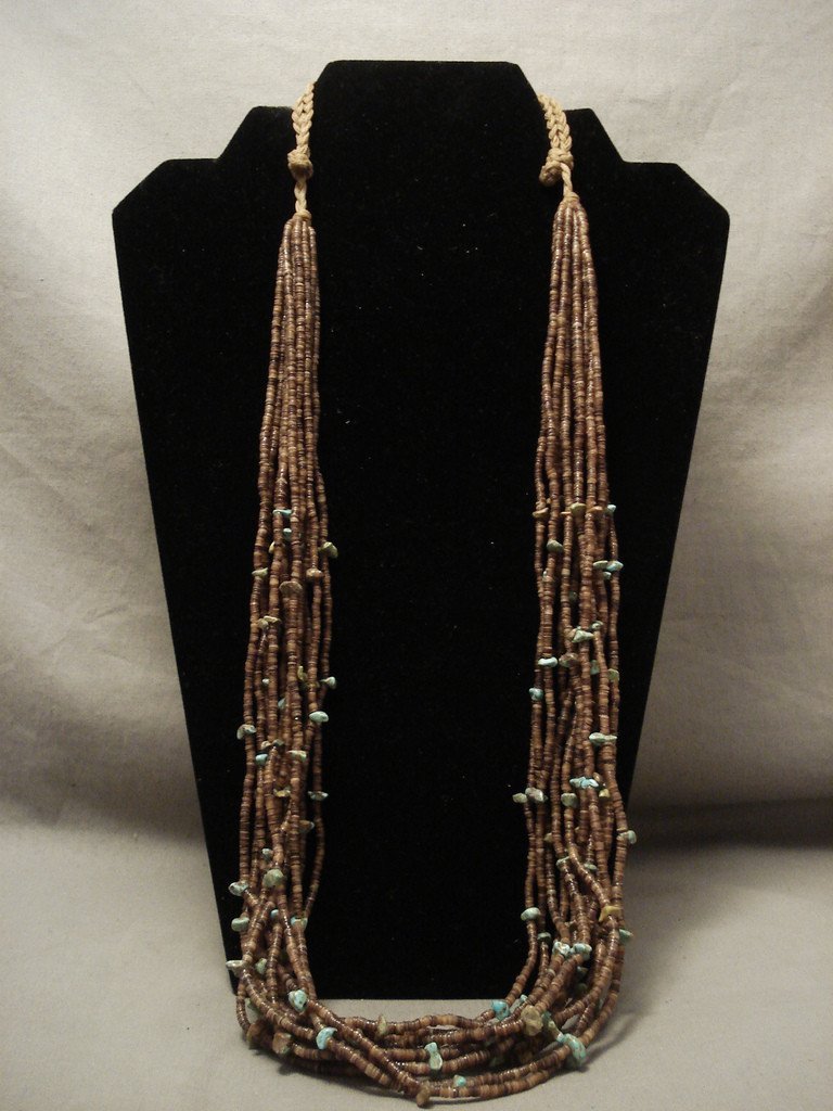 Early And More Rare Vintage Navajo Native American Jewelry jewelry Royston 'Double Wrap' Necklace