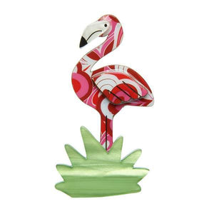 Erstwilder Flamboyant Flamingo Funk Brooch