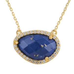 Sofia Lapis Lazuli Gemstone Necklace Gold