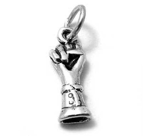 Strong Sterling Silver Fist Charm