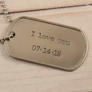 Personalized, Dog Tag Necklace / keychain