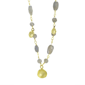 NEW! Five Pod Drop Necklace in 18k Gold Vermeil and Labradorite by Sarah Richardson