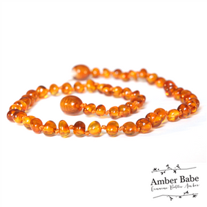 Amber Babe Baltic Amber Baby Necklace - Honey- 32cm
