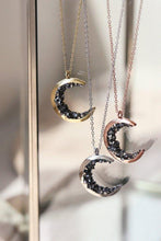Load image into Gallery viewer, Celestial Jewelry Gold Crescent Moon Necklace Halloween Jewelry Statement Jewelry Autumn Gift For Women
