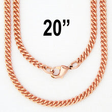 Load image into Gallery viewer, Fine 20-inch Copper Cuban Curb Chain Necklace NC71, Perfect Lightweight Solid Copper 20&quot; Chain For Pendants