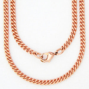 Fine 20-inch Copper Cuban Curb Chain Necklace NC71, Perfect Lightweight Solid Copper 20" Chain For Pendants