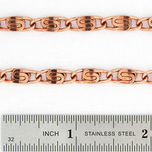 Load image into Gallery viewer, Custom Solid Copper Medium Celtic Scroll Chain Necklace NC66, Copper Necklace Chain In Choice Of Clasp And Length