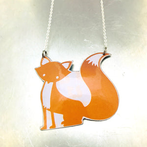 Orange Fox Zero Waste Tin Necklace