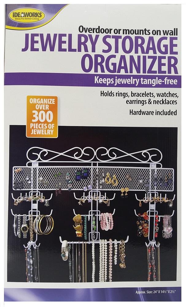 Jobar Organizing Jewelry Valet, White Coated Wire 24