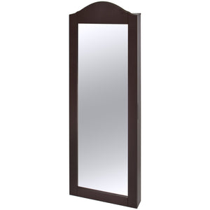 Wall Mount Mirrored Jewelry Armoire Cabinet