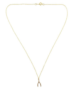 Meridian Avenue | Simple Wishbone Gold Necklace