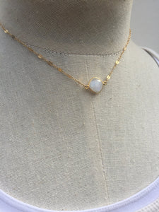 Moonstone and Razor chain Necklace