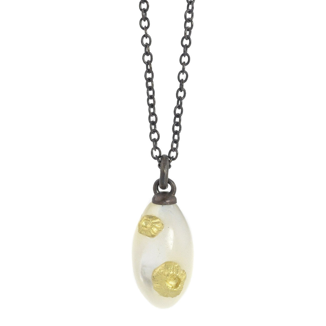 NEW! Little Mother of Pearl Necklace with Barnacles Necklace by Hannah Blount