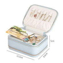Load image into Gallery viewer, JTO Portable Travel Jewelry Box Cosmetic Makeup Organizer Jewelry box Earrings Display Rings Organizer Jewelry Casket Carrying Case