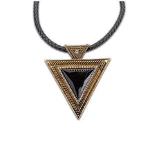 Load image into Gallery viewer, Hot Collares 2016 Bijoux Fashion Vintage Jewelry Gold Chain Triangle Statement Necklace Leather Rhinestone Necklaces &amp; pendants