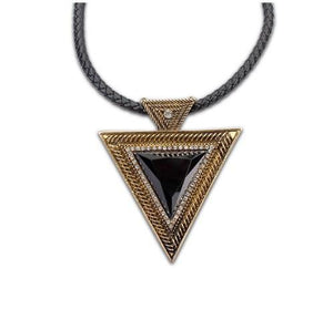 Hot Collares 2016 Bijoux Fashion Vintage Jewelry Gold Chain Triangle Statement Necklace Leather Rhinestone Necklaces & pendants