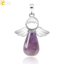 Load image into Gallery viewer, Crystal Guardian Angel Necklaces