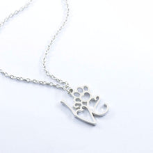 Load image into Gallery viewer, Hollow Love Letter Pendant Necklace Personality Dog Feet Chain GD