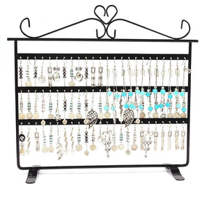 72 Holes Earrings Necklace Jewelry Copper Plated Display Stand Rack Holder