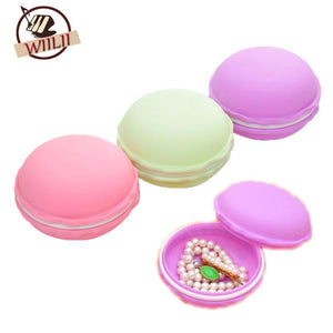 1PCS Plastic New Hot Fashion Sweet Macarons Jewelry Storage Box Candy Color Earring Necklace Hairpin Zakka Organizer