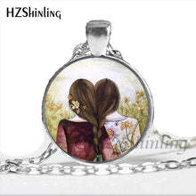 Load image into Gallery viewer, 2017 New Arrival Three Sisters Best Friends Necklace Trendy Jewelry Art Best Friend Glass Dome Friendship Gifts Necklace HZ1
