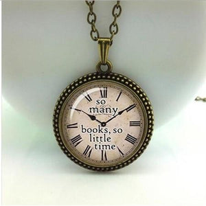 Quote necklace watch pendant