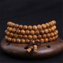 Load image into Gallery viewer, 108 Wooden Beaded Bracelet Men Wenge Prayer Beads Tibetan Buddhist Mala Rosary Bracelets For Women  Wood pulsera hombre Jewelry