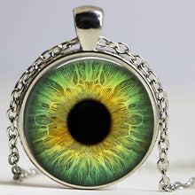 Load image into Gallery viewer, 1 PC Glass Photo Jewelry Dragon Eye Necklace,Cat Eye pendant Necklace,Blue EyeGlass Dome Necklace jewelry HZ1