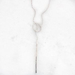 DIAMOND DUSTED LONG OVAL LARIAT
