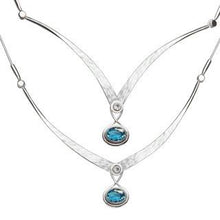 Load image into Gallery viewer, Silver Gemstone Kauai Necklace