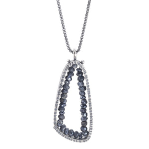 NEW! Medium Trigonal Geode Necklace in Black Spinal by Erica Stankwytch Bailey