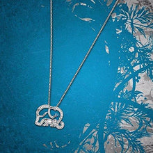 Load image into Gallery viewer, 925 Sterling Silver Lucky Jewelry CZ Elephant Vintage Pendant Necklace, Box Chain 18"