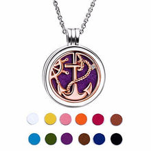 Load image into Gallery viewer, 925 Sterling Silver Cubic Zirconia Rose Gold Aromatherapy Essential Oil Diffuser Locket Necklace