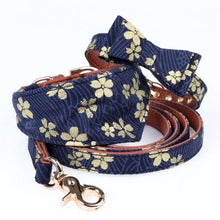 Load image into Gallery viewer, Dog Scarf -Japanese Style Bow Collar Floral Leashes Necklace Outdoor Indoor Supplies