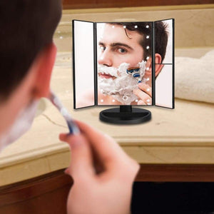 Vanity Trifold Makeup Mirror with 21 LED and Touch Screen