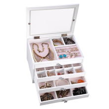 Load image into Gallery viewer, Yescom Jewelry Organizer Box with Clear Lid Ring Necklace Color Opt